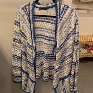 NWT Nic+Zoe Prism Stitch Drape Front Cardigan